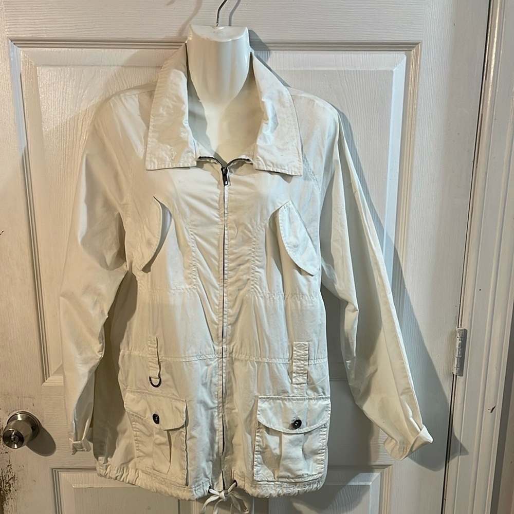 New York & Company Cream Utility Jacket